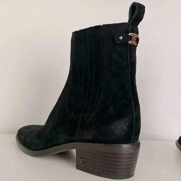 Sam Edelman Black Suede Bronson Bootie 8 - Picture 9 of 12